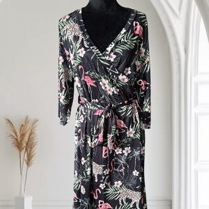 Tropical Print Maxi Dress